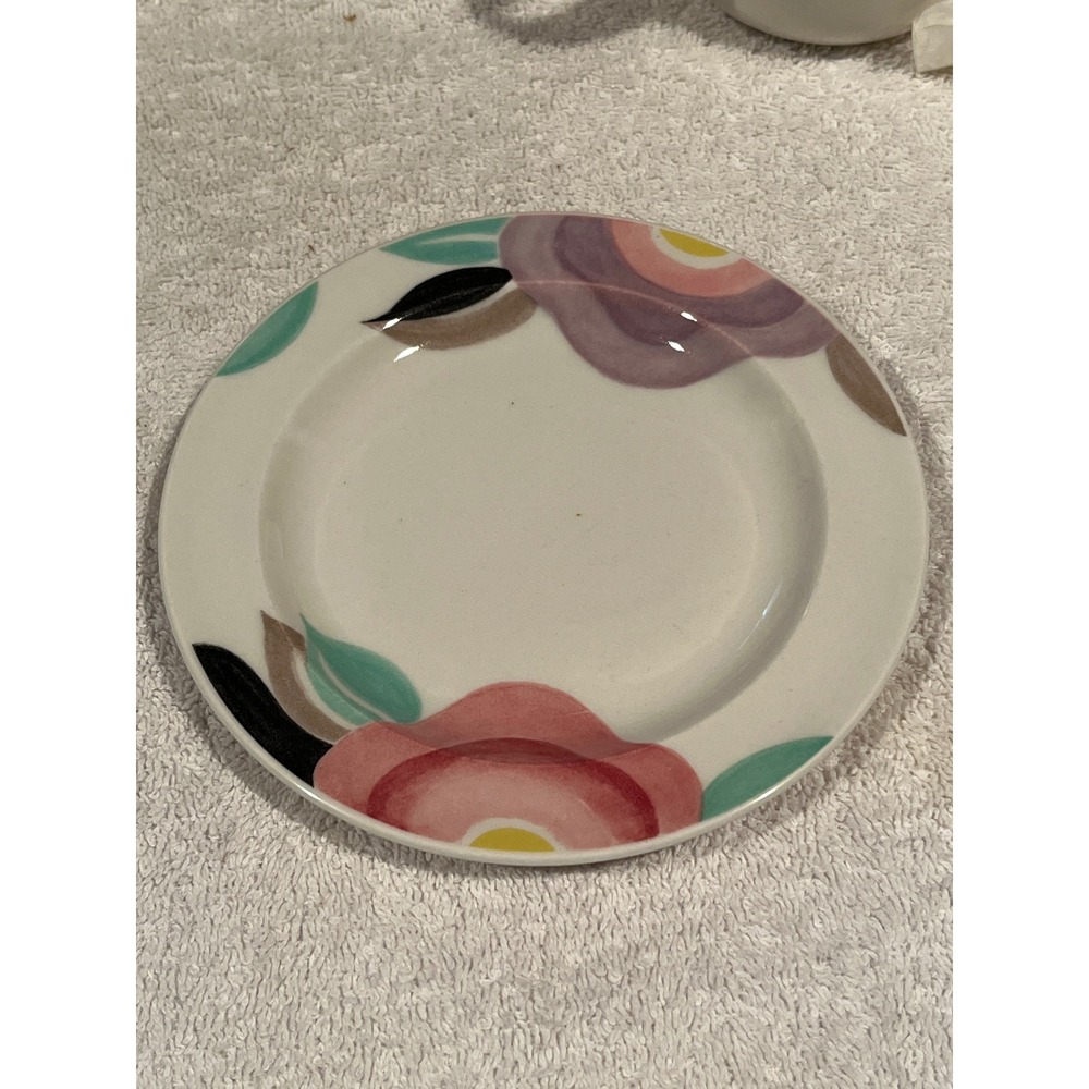 Adams Micratex Florida Bread Butter Plate England Floral Ironstone 6.75 Inch